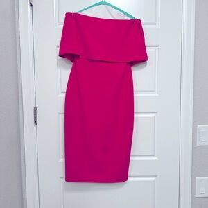 Hot pink dress, brand = Likely